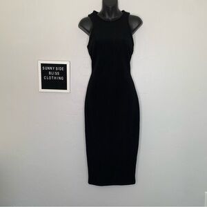 Privately Privileged Black Bodycon Dress W/ Open Back Size Medium